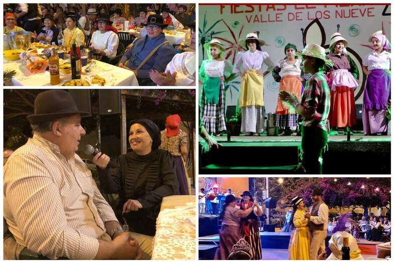 Diferentes momentos de la fiesta de anoche en el Valle de los Nueve (Foto TA)